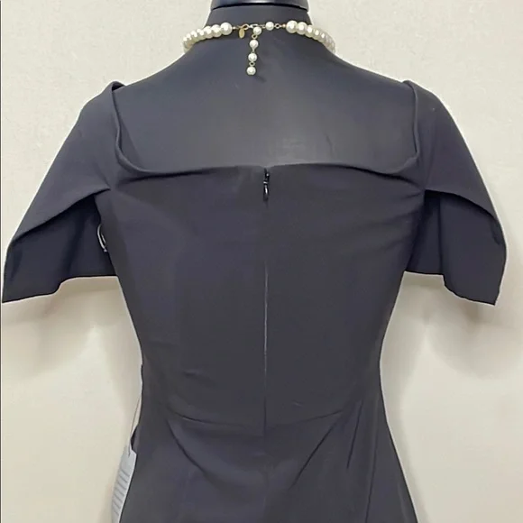 Vince Camuto Black Knee-Length Sheath Dress Size 8 - Picture 9 of 13